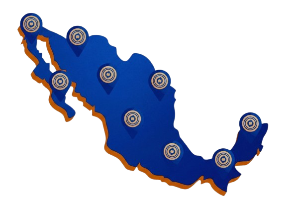 Mapa de cobertura nacional de ALPA Inversiones y Seguros en la República Mexicana